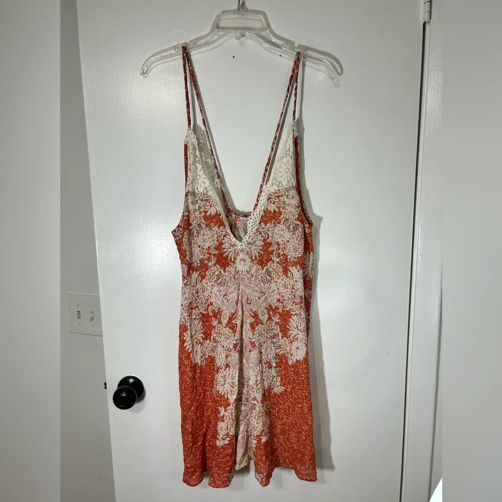 Free People Intimately Free Floral Morning Sun Lace-Trim Slip Mini Dress Size S - Picture 3 of 13